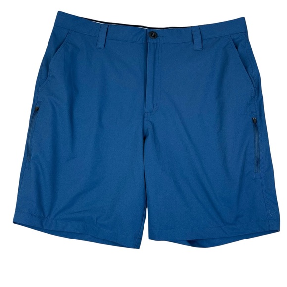 Orvis Tech Shorts Blue Size 38 Trail Hiking Golf Chino - Picture 1 of 6